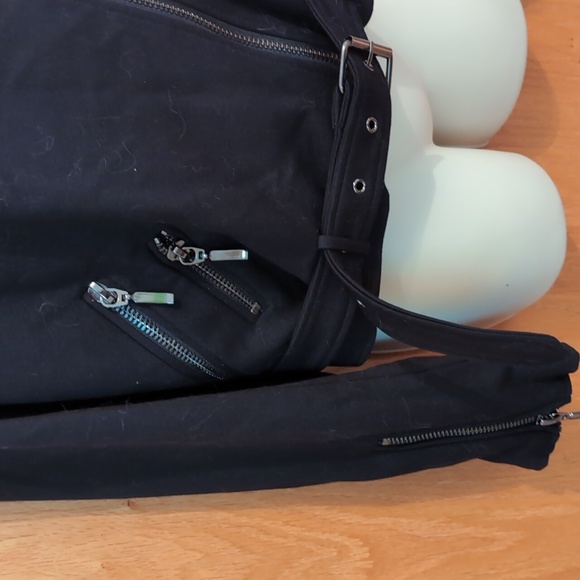 Dalia Black Motorcycle Jacket Sz Large - Picture 3 of 8